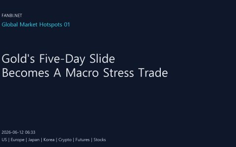 Gold's Five-Day Slide Becomes A Macro Stress Trade 1