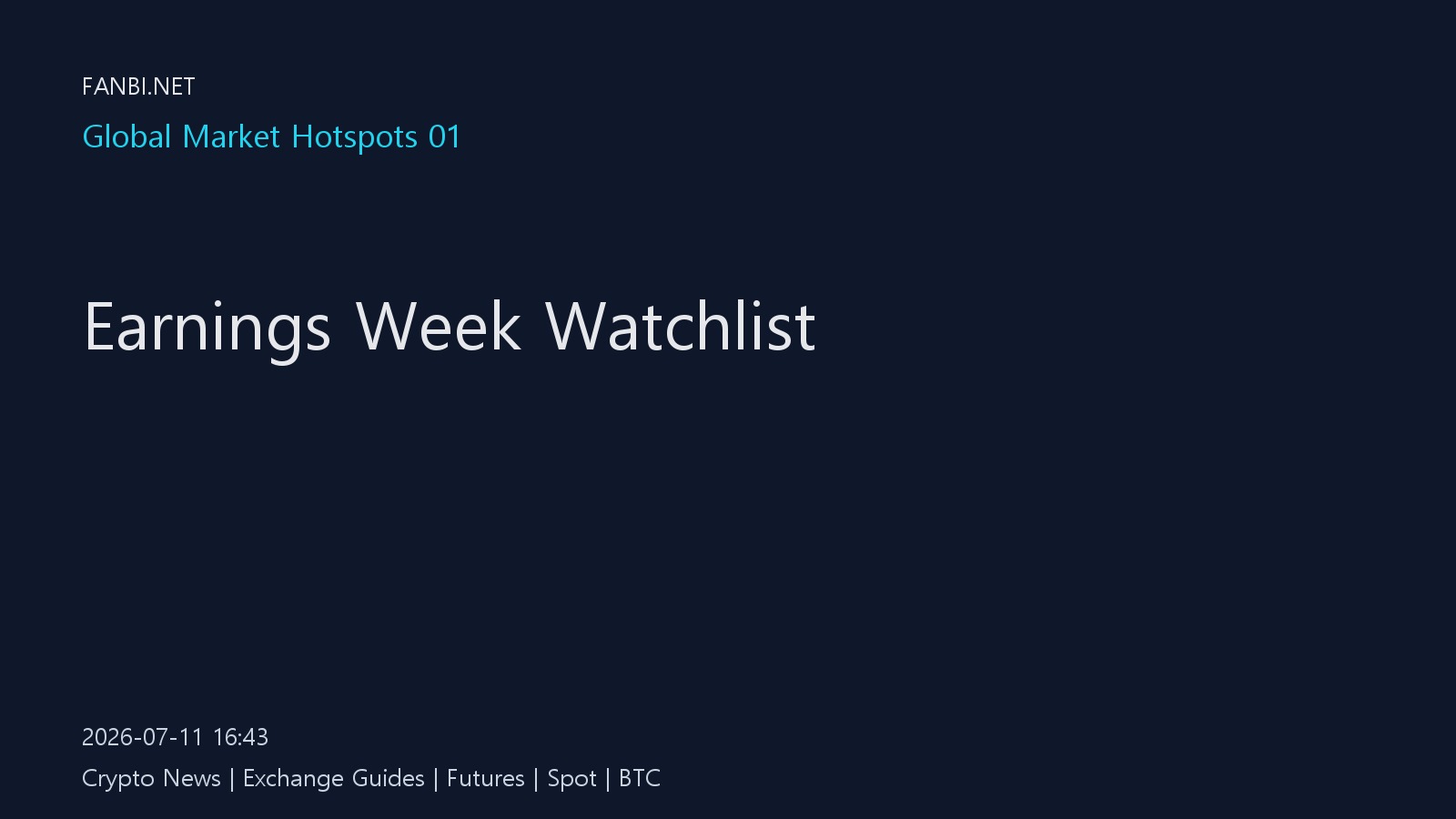 Earnings week turns chip stocks, banks and index futures into one trade map