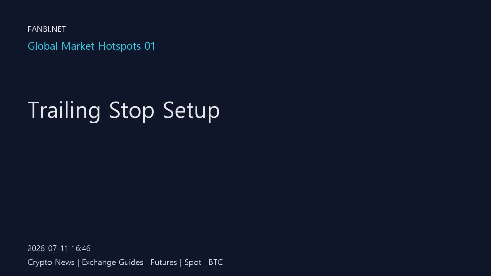Use trailing stops as a trade plan, not a magic exit button
