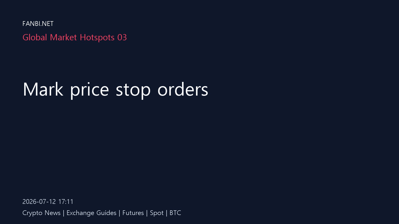 Use Binance Futures TP/SL as a risk plan, not a panic button